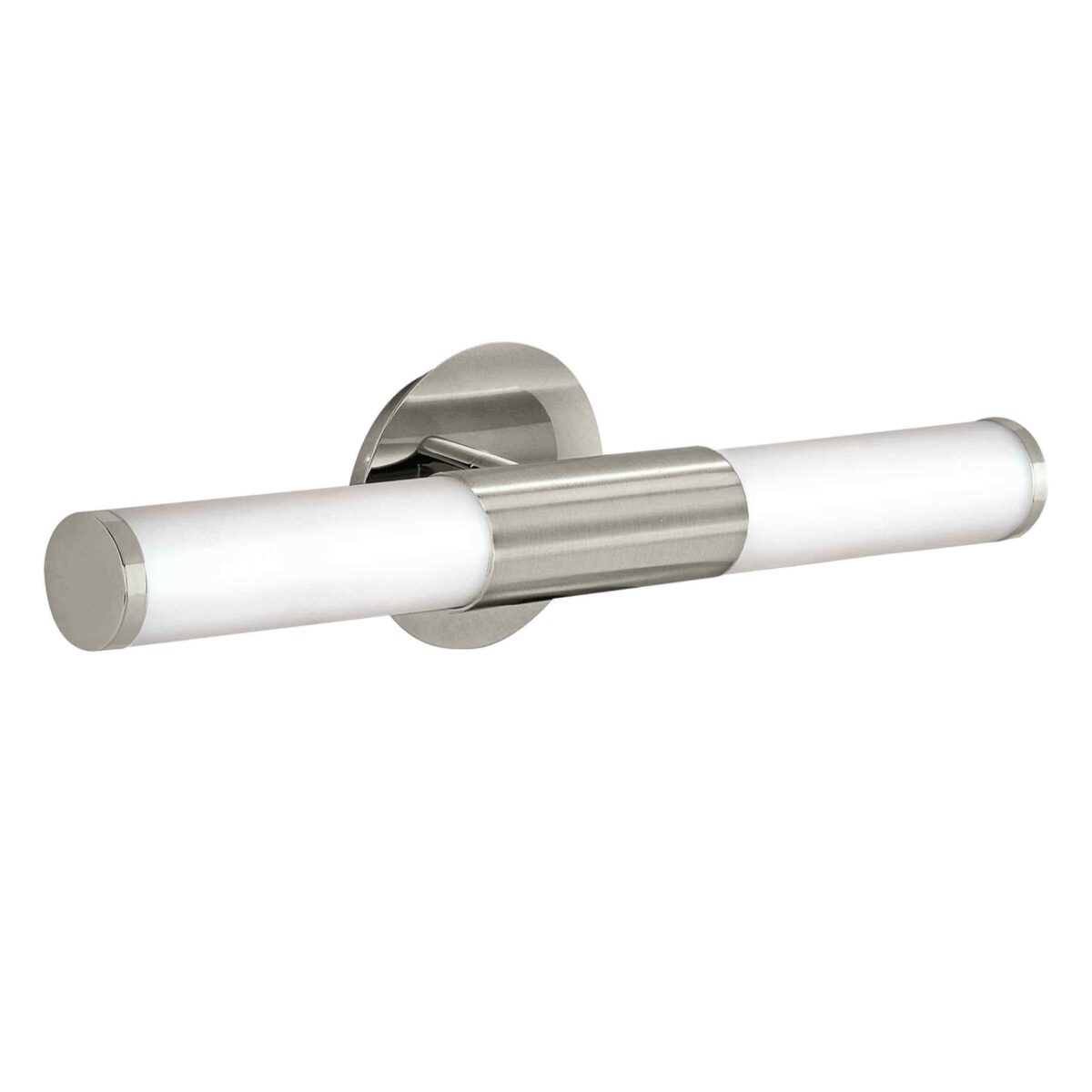 Aplică baie PALMERA Eglo 87222 - E14 2X40W IP44 Nichel mat și sticlă opal – Iluminat interior, Baie – vedere frontală – partener oficial Eglo