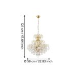 Candelabru Fenoullet 1 Eglo 39605 - E14 5X25W IP20