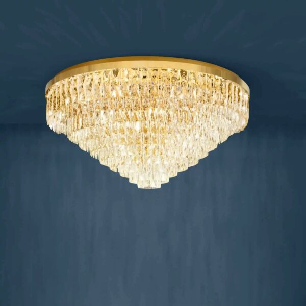 Plafoniera VALPARAISO Eglo 39461-E14 25X40W Aurie cu cristale transparente