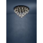 Plafoniera LED PIANOPOLI 2 Eglo 390276-43X1,8W Neagră Dimabilă cu cristale – Iluminat interior, Stars of Light (Crystal & Design) – imagine în ambient modern – partener oficial Eglo