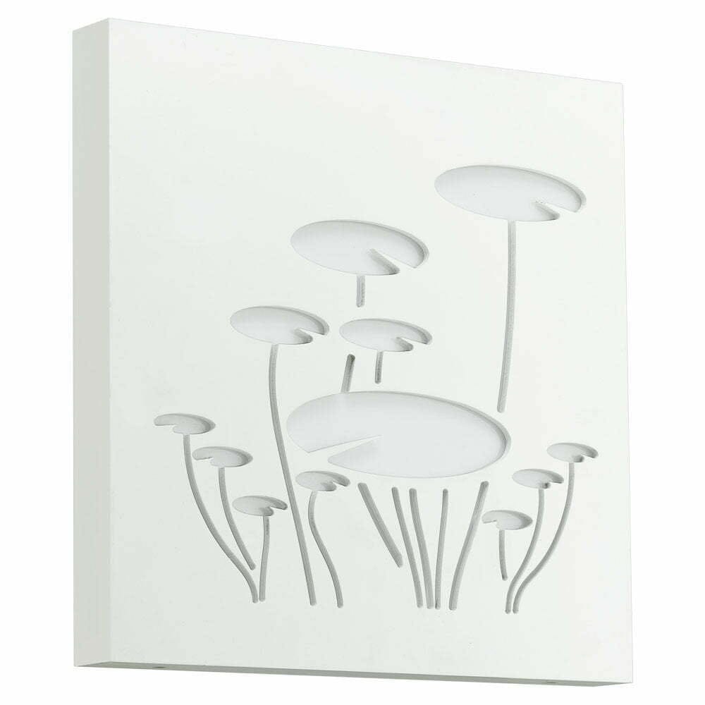 Aplica EGLO PANGARO 89755 - 2GX13 1X40W - Lemn - Alb Cu Decor – Iluminat interior, Corpuri de iluminat – vedere frontală – partener oficial Eglo