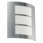 Aplica exterior EGLO CITY 88139 - E27 1X60W IP44 - Inox - Alb – Iluminat exterior, Corpuri de iluminat – vedere frontală – partener oficial Eglo