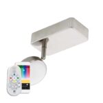 Aplica inteligenta EGLO CORROPOLI-C 97714 – LED RGB 1X5W 600lm 2700-6500K – Plastic – Otel – Alb