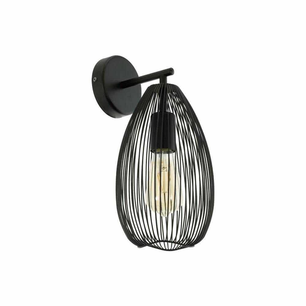 Aplica Clevedon Eglo 49143 – E27 1X60W IP20 Aplica vintage EGLO CLEVEDON 49143 - E27 1X60W - Otel - Negru – Iluminat interior, Vintage – vedere frontală – partener oficial Eglo