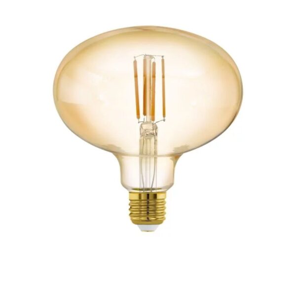 Bec dimabil EGLO 12596 - LED E27 4W 400lm 2200K D140mm - Lumina calda - Chihlimbar – Becuri, Corpuri de iluminat – dimensiuni tehnice – partener oficial Eglo