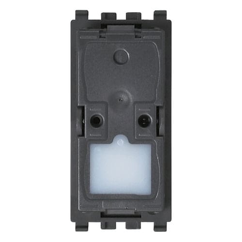 Buton cu revenire 1M Gri antracit 10A Vimar EIKON 20008 – Gri Antracit, Buton cu revenire – vedere frontală – partener oficial Vimar