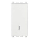 Buton cu revenire 1P NO 10A white vimar Arke 19008.B – Alb matt, Buton cu revenire – vedere frontală – partener oficial Vimar