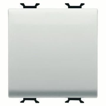 Intrerupator cap cruce 2M 16A Gewiss Chorus Alb Satinat GW15101 – Alb satinat, Intrerupator cap cruce – vedere frontală – partener oficial Gewiss