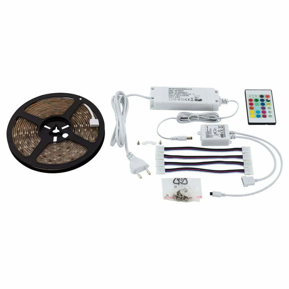KIT banda LED dimabila cu telecomanda EGLO FLEX 97928 - RGB TW 20W 1000lm 3000K - 5000mm – Iluminat interior, Corpuri de iluminat – dimensiuni tehnice – partener oficial Eglo