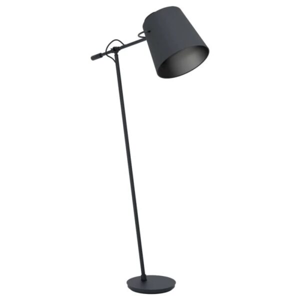 Lampadar EGLO GRANADILLOS 39867 - E27 1X40W  h1530mm – Otel, Negru, Stofa, Negru, "9002759398675" – vedere frontală – partener oficial Eglo