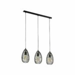 Lustra vintage EGLO CLEVEDON 49142 - E27 3X60W - Otel - Negru – Iluminat interior, Vintage – vedere frontală – partener oficial Eglo