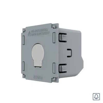 Modul Buton Sonerie cu Touch LIVOLO VL-FC1B-2G – Simplu, Buton cu revenire – vedere frontală – partener oficial Livolo