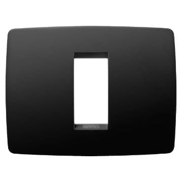 Ornament 1M ONE Gewiss Chorus Negru toner lucios GW16101TN – Negru Lucios, Ornament – vedere frontală – partener oficial Gewiss