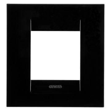 Ornament 2M GEO Gewiss Chorus Negru toner lucios GW16422TN – Negru Lucios, Ornament – vedere frontală – partener oficial Gewiss