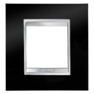 Ornament 2M LUX Gewiss Chorus Negru toner lucios GW16222TN – Negru Lucios, Ornament – vedere frontală – partener oficial Gewiss