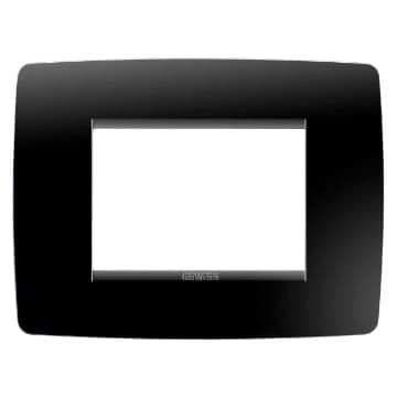 Ornament 3M ONE Gewiss Chorus Negru toner lucios GW16103TN – Negru Lucios, Ornament – vedere frontală – partener oficial Gewiss