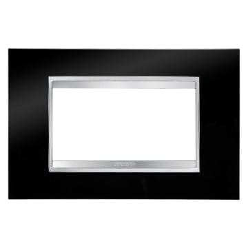 Ornament 4M LUX Gewiss Chorus Negru toner lucios GW16204TN – Negru Lucios, Ornament – vedere frontală – partener oficial Gewiss