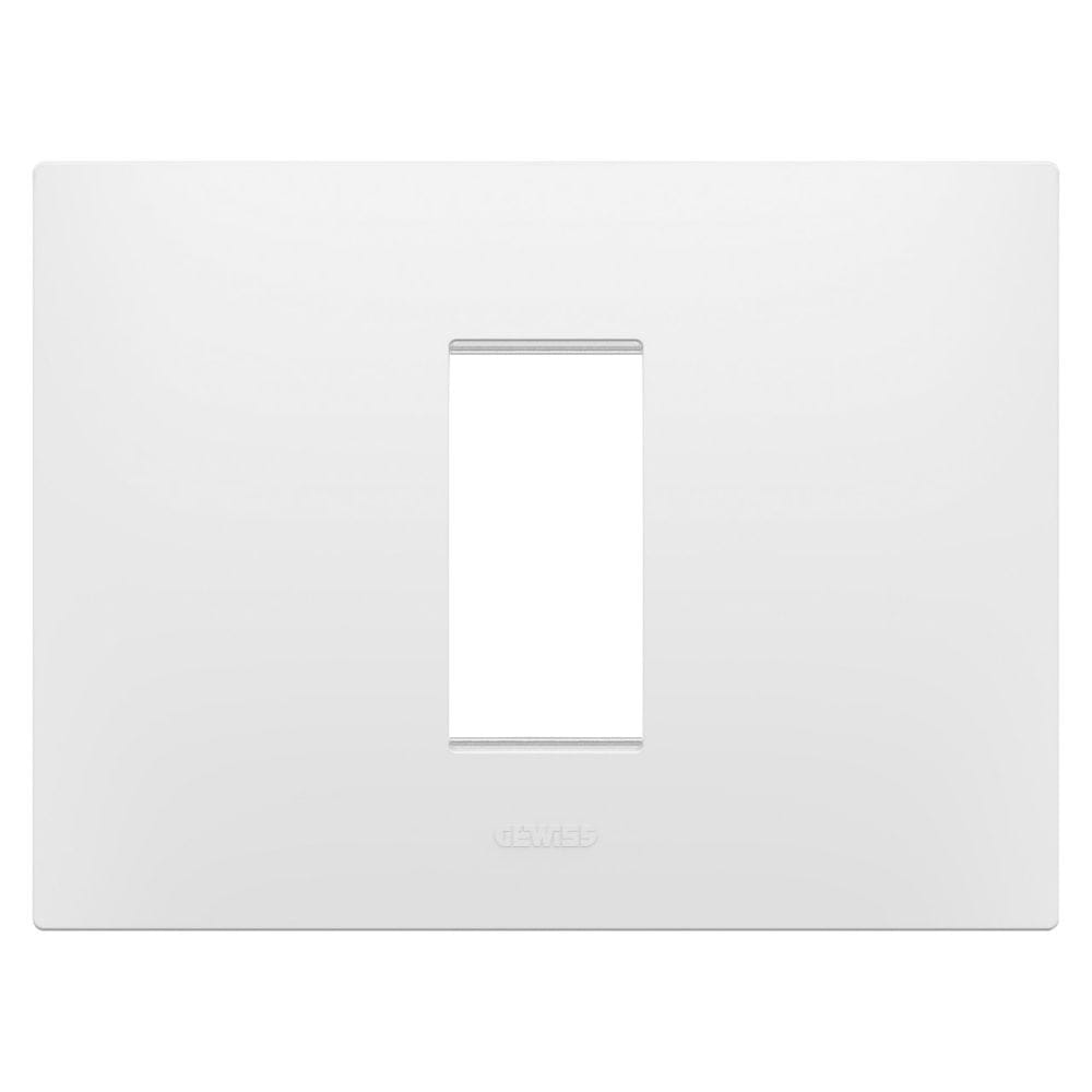 Ornament EGO 1 Modul Alb satinat GW16001PW Ornament EGO 1 Modul Alb satinat GW16001PW – Alb satinat, Alb satinat – vedere frontală – partener oficial Gewiss