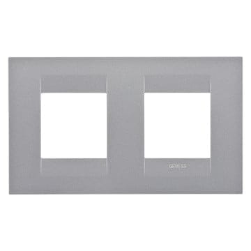 Ornament GEO 2+2 Module Orizontal Titan lucios GW16423VT – Titan lucios, Titan lucios – vedere frontală – partener oficial Gewiss