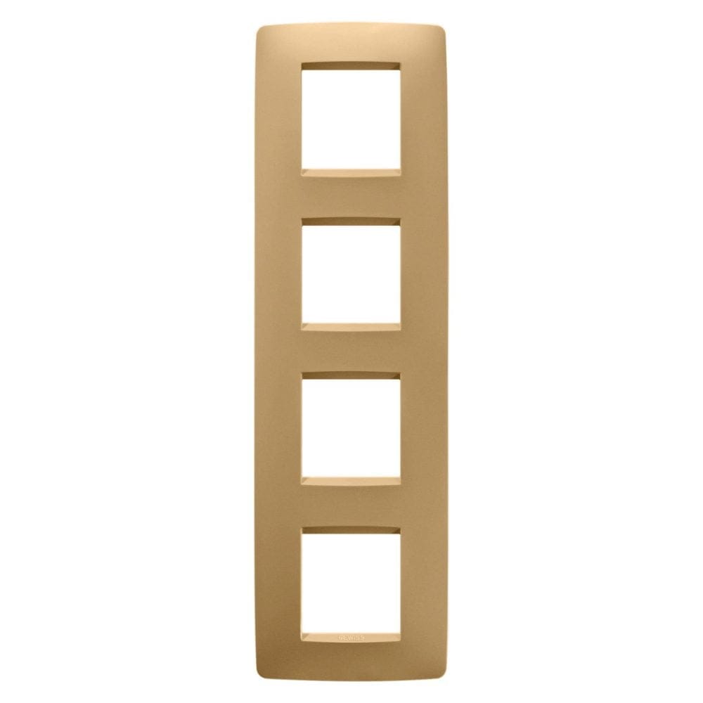 Ornament ONE 2+2+2+2 Module vertical Auriu GW16129VO Ornament ONE 2+2+2+2 Module vertical Auriu GW16129VO – Auriu, Ornament – vedere frontală – partener oficial Gewiss