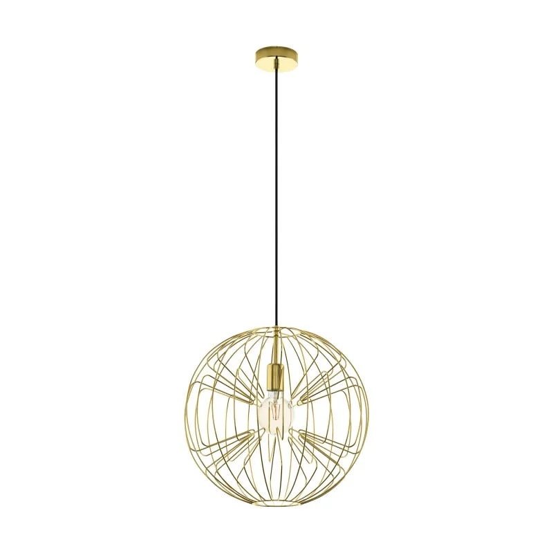Pendul EGLO OKINZURI 98689 - E27 1X60W D450mm – Otel, Alama, "9002759986896" – vedere frontală – partener oficial Eglo