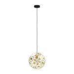 Pendul EGLO SKOURA 39754 - E27 1X60W D300mm – Otel, Alama, Negru, "9002759397548" – vedere frontală – partener oficial Eglo