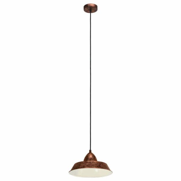 Pendul vintage EGLO AUCKLAND 49243 - E27 1X60W D260mm – Iluminat interior, Vintage – vedere frontală – partener oficial Eglo