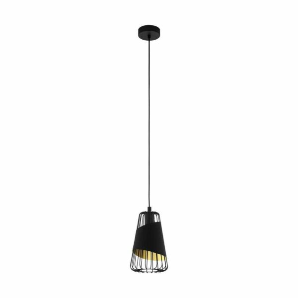 Pendul vintage EGLO AUSTELL 49447 - E27 1X60W D165mm - Auriu - Negru – Iluminat interior, Vintage – vedere frontală – partener oficial Eglo
