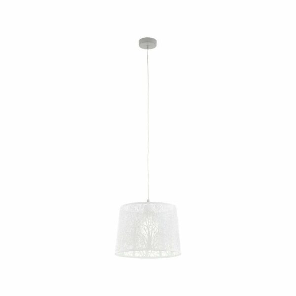 Pendul vintage EGLO HAMBLETON 49489 - E27 1X60W D350mm - Alb – Iluminat interior, Vintage – imagine în ambient modern – partener oficial Eglo