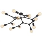 Plafoniera EGLO BOCADELLA 1 98319 - E27 12X60W D920mm - Otel - Negru – Iluminat interior, Corpuri de iluminat – vedere frontală – partener oficial Eglo