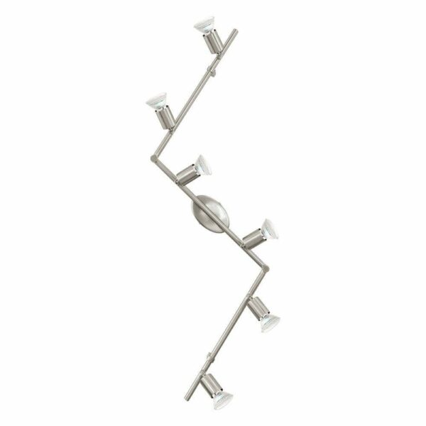 Plafoniera EGLO BUZZ-LED 92599 - GU10 6X3W - Otel - Nichel Mat – Iluminat interior, Corpuri de iluminat – vedere frontală – partener oficial Eglo