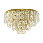 Plafoniera CALMEILLES Eglo 39612-10XE14 Aurie cu cristale transparente