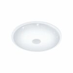 Plafoniera EGLO LANCIANO 97737 – LED 40W 4000lm 3000K – 4000K – 5000K D660mm – Efect de cristal – Alb – Argintiu