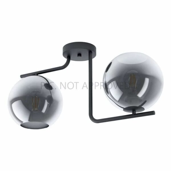 Plafoniera EGLO MAROJALES 98514 - E27 2X28W - Sticla aburita - Negru – Iluminat interior, Corpuri de iluminat – vedere frontală – partener oficial Eglo