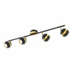 Aplica spot EGLO NOCITO 95485 - GU10 4X3.3W - Otel - Negru - Auriu – Iluminat interior, Corpuri de iluminat – vedere frontală – partener oficial Eglo