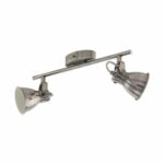 Aplica spot EGLO SERAS 96553 - GU10 2X3.3W - Otel - Nichel Antichizat - Crem – Iluminat interior, Corpuri de iluminat – vedere frontală – partener oficial Eglo