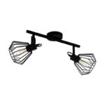 Aplica spot EGLO TABILLANO 98763 - E27 2X40W - Otel - Negru – Iluminat interior, Corpuri de iluminat – vedere frontală – partener oficial Eglo