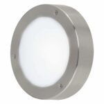 Plafoniera exterior EGLO VENTO 2 96365 – LED 1X5.4W 410lm 3000K IP44 D185mm – Inox – Alb