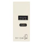 Priza USB incarcator A+C 5V 2,4A Negru Vimar LINEA 30292.ACG