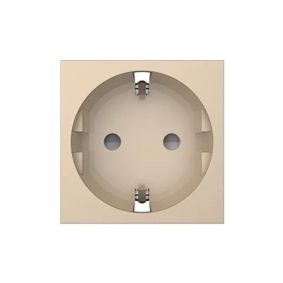 Priza simpla Livolo fara rama din sticla VL-FCTC16A-2AP – Auriu, Priza – vedere frontală – partener oficial Livolo