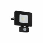Proiector exterior cu senzor de miscare EGLO FAEDO 3 97461 – LED 20W 1800lm 5000K IP44 – Negru