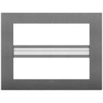Rama 14M Classic technopolymer grey vimar Arke 19660.72 – Grey, Ornament – dimensiuni tehnice – partener oficial Vimar
