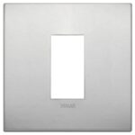 Rama 1M Classic aluminium vimar Arke 19641.15 – Aluminium, Ornament – vedere frontală – partener oficial Vimar