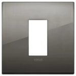 Rama 1M Classic metal black chrome vimar Arke 19641.09