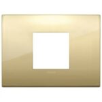 Rama 2M Centrat Classic metal gold vimar Arke 19652.07 – Gold, Ornament – vedere frontală – partener oficial Vimar