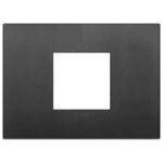 Rama 2M Centrat Classic technopolymerblack vimar Arke 19652.71 – Negru matt, Negru matt – dimensiuni tehnice – partener oficial Vimar