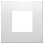 Rama 2M Classic metal matt pearl vimar Arke 19642.05 – Matt pearl, Ornament – vedere frontală – partener oficial Vimar