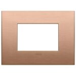 Rama 3M Classic metal brushed copper vimar Arke 19653.11 – Brushed copper, Ornament – vedere frontală – partener oficial Vimar
