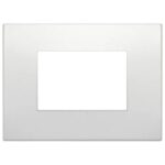 Rama 3M Classic metal matt pearl vimar Arke 19653.05 – Matt pearl, Ornament – vedere frontală – partener oficial Vimar