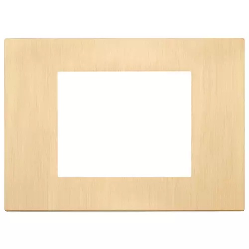 Rama 3M metal Brushed Gold Vimar LINEA 30653.70 – Brushed Gold, Ornament – vedere frontală – partener oficial Vimar